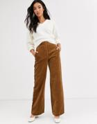 & Other Stories Cord Flared Pants In Camel-brown