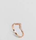 Kingsley Ryan Rose Gold Plated Pave Arrow Ring - Gold