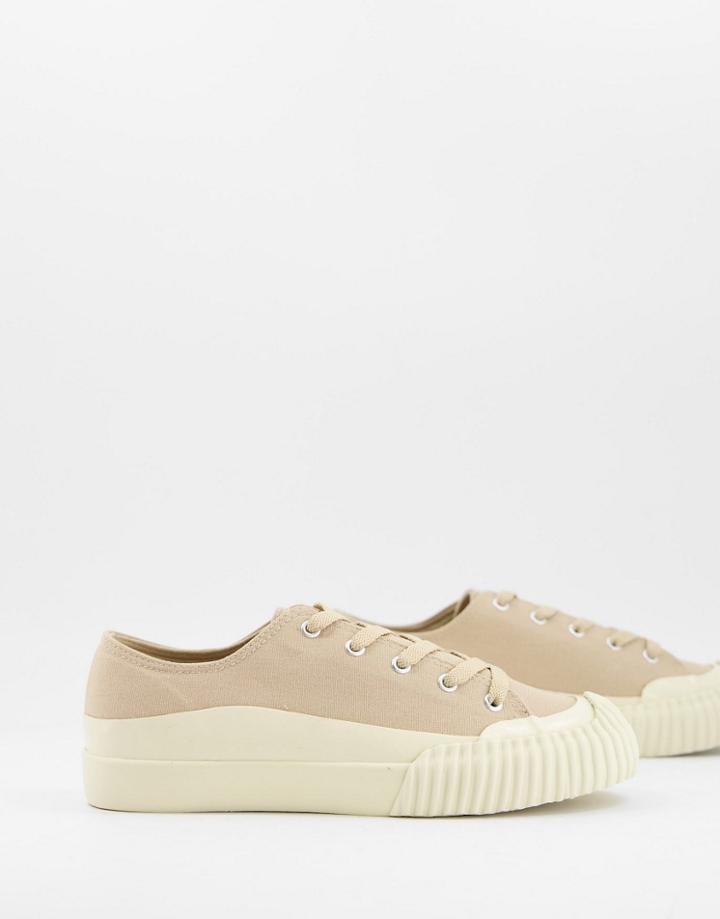 Monki Sesam Chunk Sole Sneakers In Beige-neutral