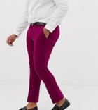 Asos Design Plus Wedding Super Skinny Suit Pants In Plum - Purple