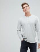 Abercrombie & Fitch Waffle Henley Long Sleeve Top In Off White - Cream