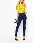 Monki High Waisted Skinny Jean - Navy