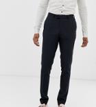 Asos Design Tall Skinny Smart Pants In Navy