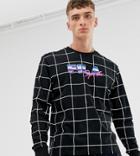 Fila Raygon Long Sleeve Grid Top In Black Exclusive At Asos