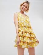 Unique 21 Yellow Floral Dress - Multi