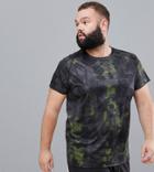 Asos 4505 Plus T-shirt With All Over Camo Print - Gray