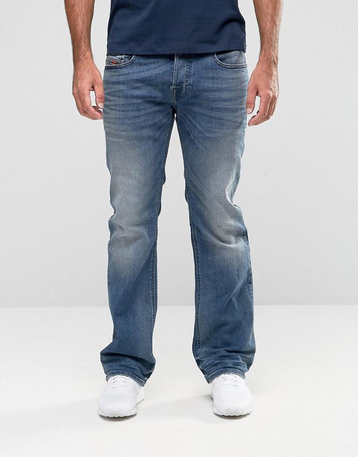 Diesel Zatiny Bootcut Jeans 857n Light Wash - Blue