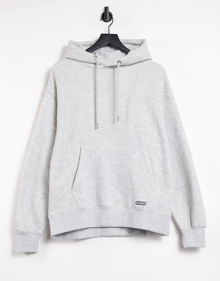 Pull & Bear Hoodie In Gray-grey