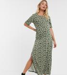 Glamorous Bloom Maxi T-shirt Dress In Ditsy Floral