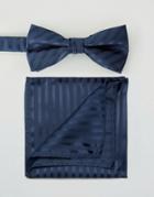 Selected Homme Bow Tie And Pocket Square - Navy
