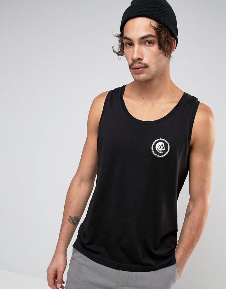 Cheap Monday Corrupt Mini Skull Tank - Black