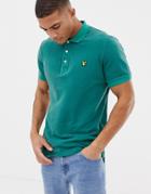 Lyle & Scott Pique Snow Wash Polo In Green - Green