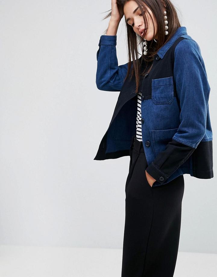 Ymc Patchwork Workwear Jacket - Navy