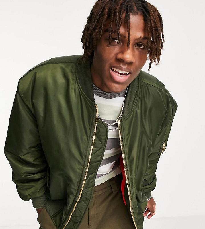 Collusion Recycled Polyester Bomber Jacket In Green-blues