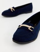 New Look Stitch Loafer In Navy - Navy