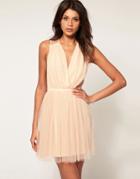 Asos Party Dress In Mesh - Black