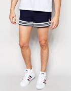 Fila Vintage Cuffed Mini Shorts - Navy