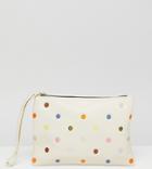 Kurt Geiger Violet Polka Dot Zip Up Pouch - Multi