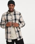 River Island Check Shirt In Brown