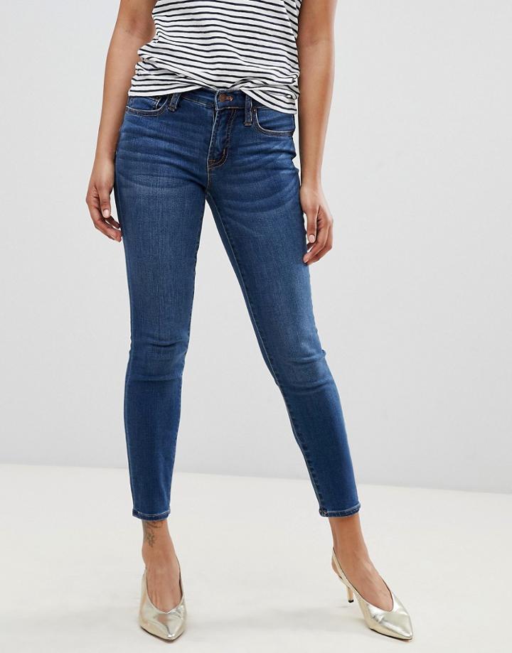 J.crew Mercantile Mid Rise Crop Skinny Jean - Blue