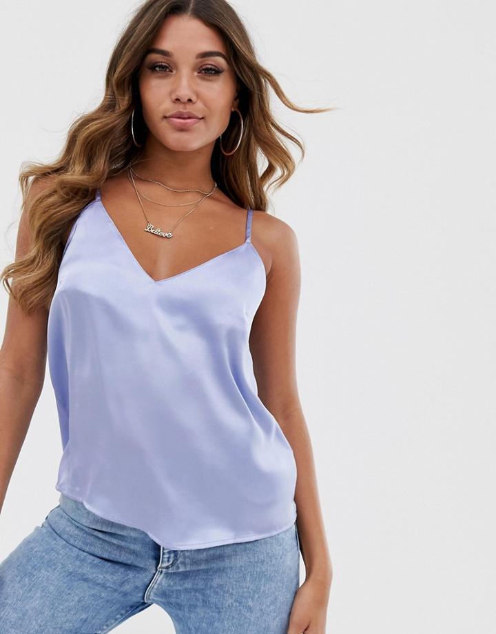 Asos Design Satin Cami-blue