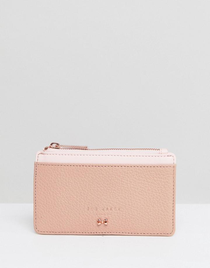 Ted Baker Zipped Card Holder - Beige