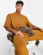 Jack & Jones Oversized Lounge T-shirt And Sweatpants Set In Brown