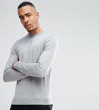 Farah Tall Mullen Slim Fit Merino Sweater In Light Gray - Gray