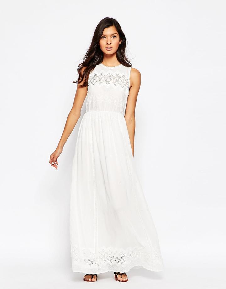 Harlyn Eyelet Maxi Dress - White