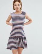 Closet London Hi Lo Striped Dress - Multi