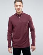 Burton Menswear Long Sleeve Polo - Red