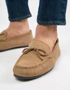 Kg By Kurt Geiger Wide Fit Ringwood Driving Shoes In Suede - Beige