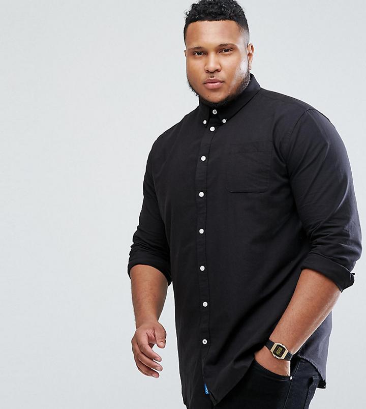 Duke Plus Oxford Shirt In Black - Black