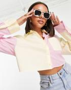 Na-kd X Ida Zeile Color Block Boxy Shirt In Multi