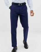 Harry Brown Slim Fit Blue Tonic Suit Pants - Blue
