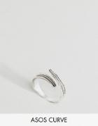 Asos Curve Feather Ring - Silver