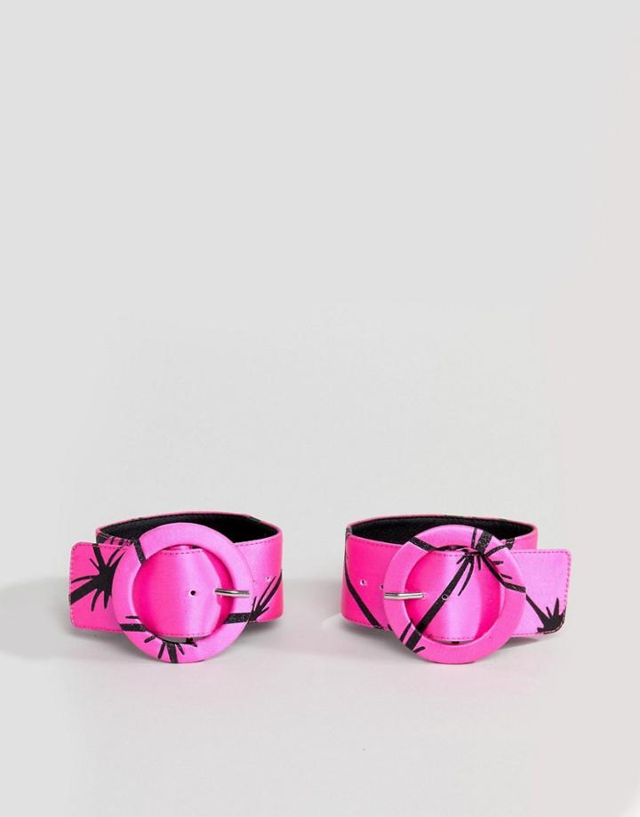 Asos X Mary Benson Ankle Cuffs - Pink