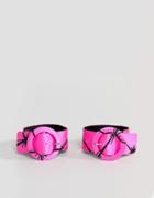 Asos X Mary Benson Ankle Cuffs - Pink