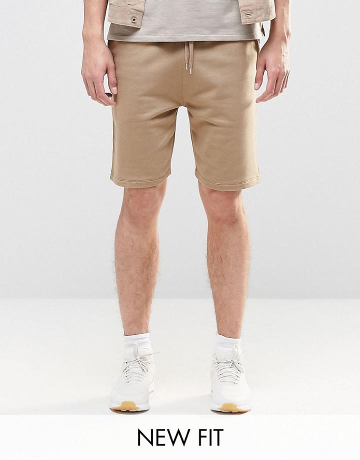 Asos Jersey Short In Tan - Sand Dune