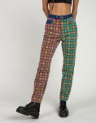 The Ragged Priest Mom Jeans In Mixed Plaid-multi