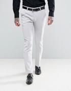 Noose & Monkey Super Skinny Suit Pants In Velvet - White