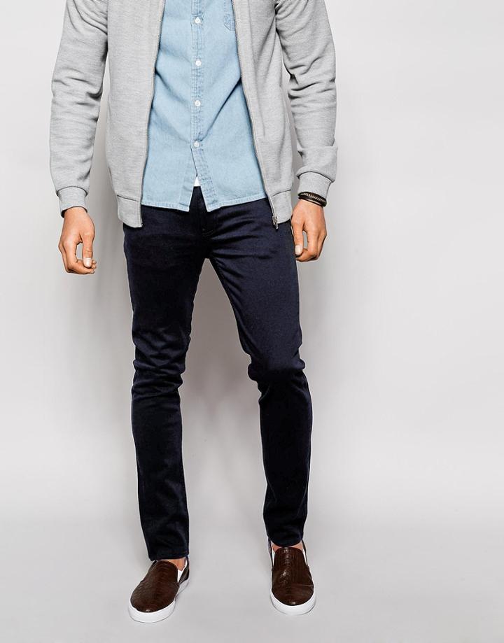 Farah Stretch Jean In Slim Fit - Navy