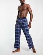 French Connection Lounge Pant In Blue Check