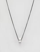 Icon Brand Silver Block Chain Necklace - Silver