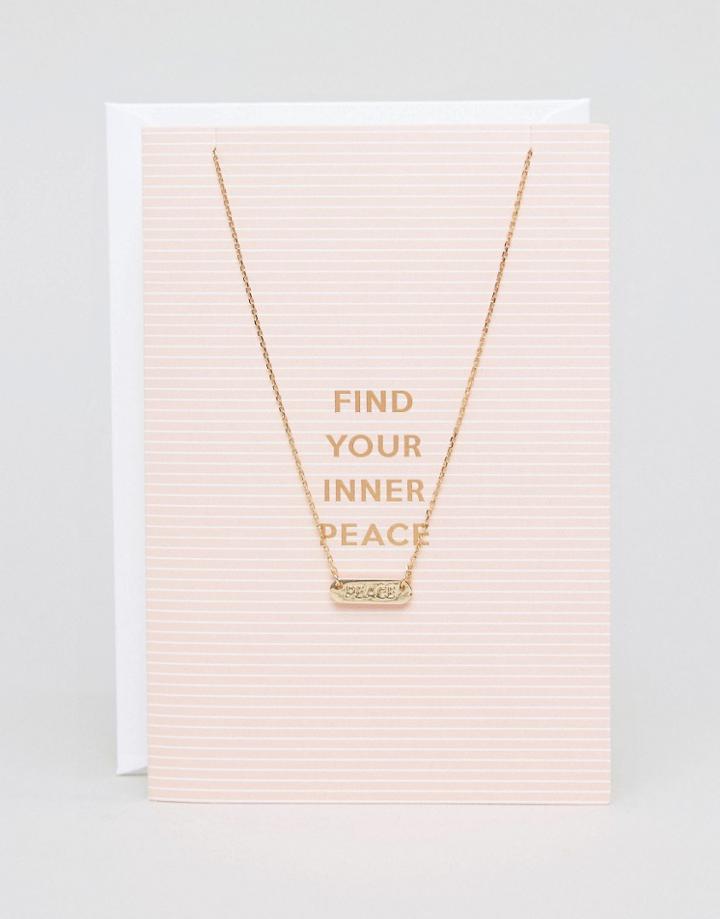 Orelia Dare To Dream Spinning Bar Necklace - Gold