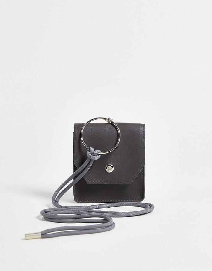 Svnx Neck Wallet In Gray