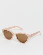 Quay Australia Rizzo Cat Eye Sunglasses - Cream