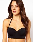 Asos Mix And Match Longline Fuller Bust Bandeau Bikini Top D-f.