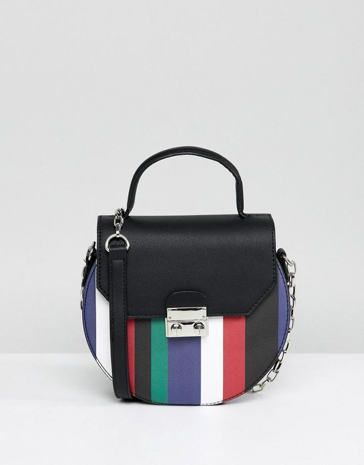 Stradivarius Multi Stripe Clip Cross Body Bag - Multi
