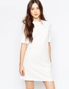 Vila Short Sleeve T-shirt Dress - White